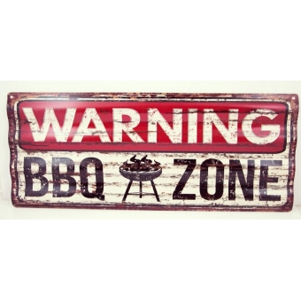 Warning BBQ zone gegolfd