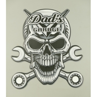 Dad's garage skull & tools