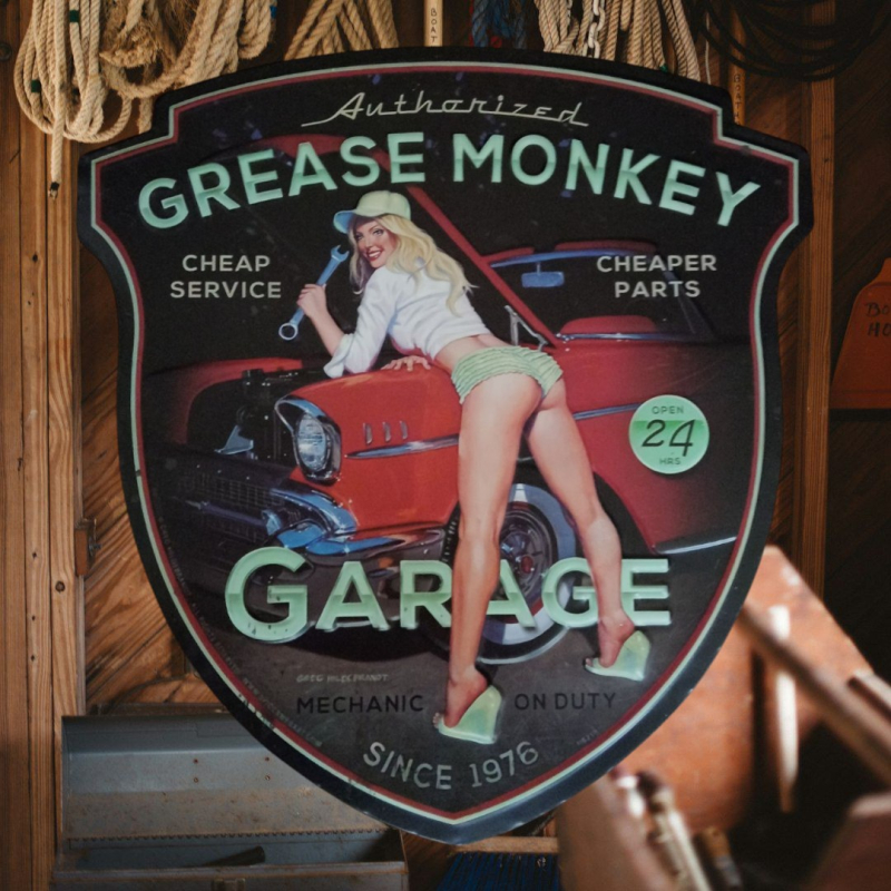 Grease monkey pinup