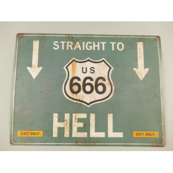 roadsign Hell Route 666