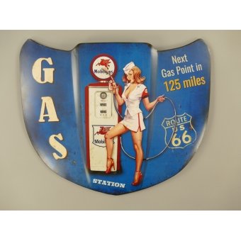 Motorkap Gasstation pinup